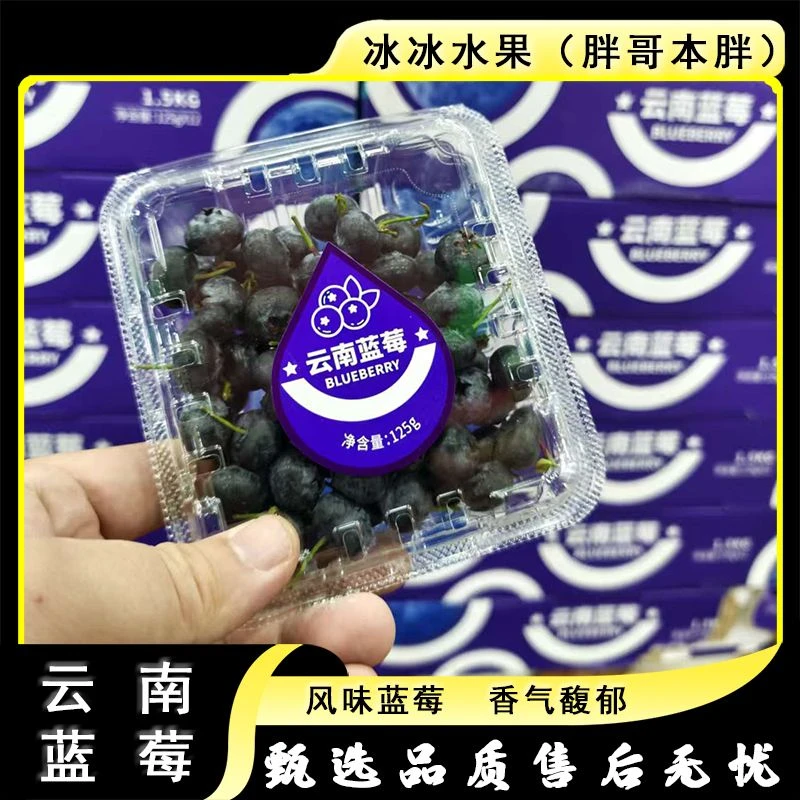 【四盒】[N]云南蓝莓 盒/125g/共计1斤 仅限太原晋中吕梁忻州可拍