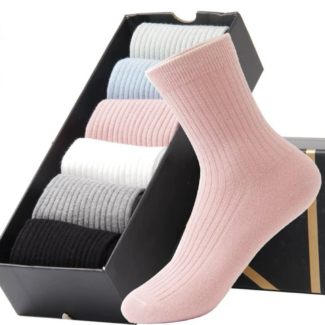 （礼盒袜 款式随机，5双一盒）纯棉吸汗防臭透气百搭袜子男女款
