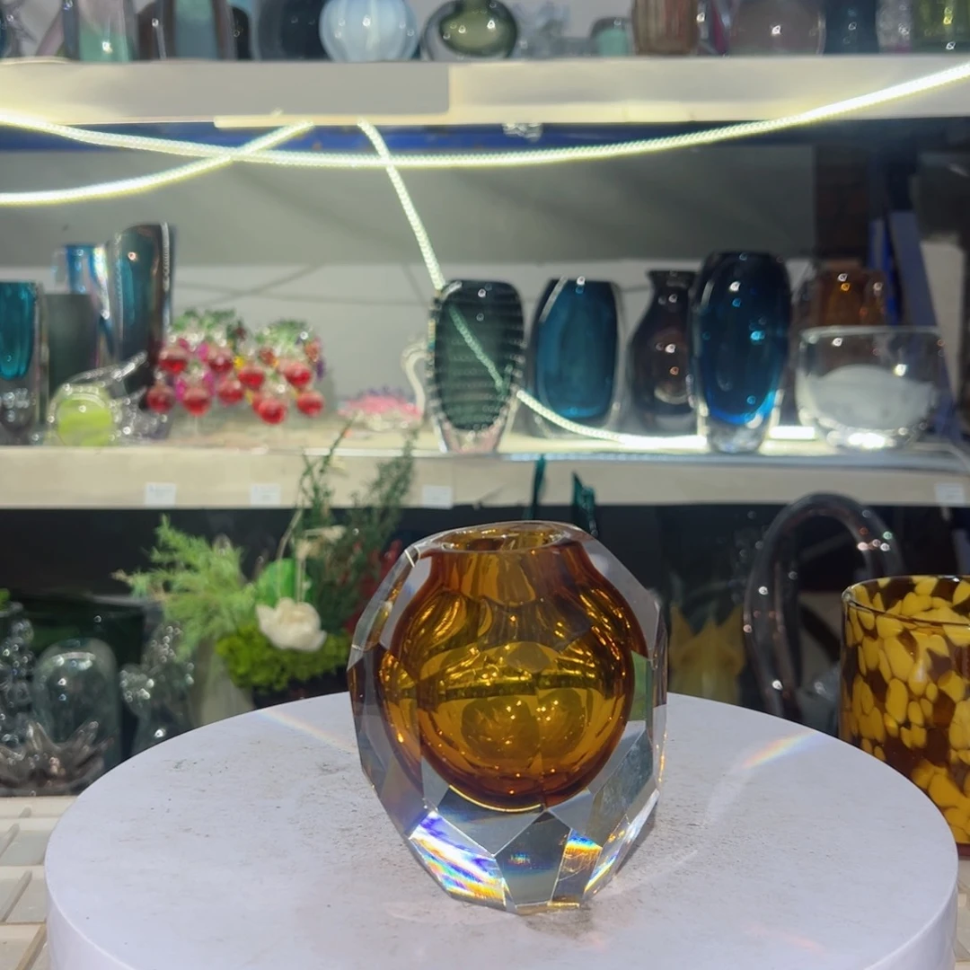 高 12 轻奢琉璃花器福利正常手工痕迹