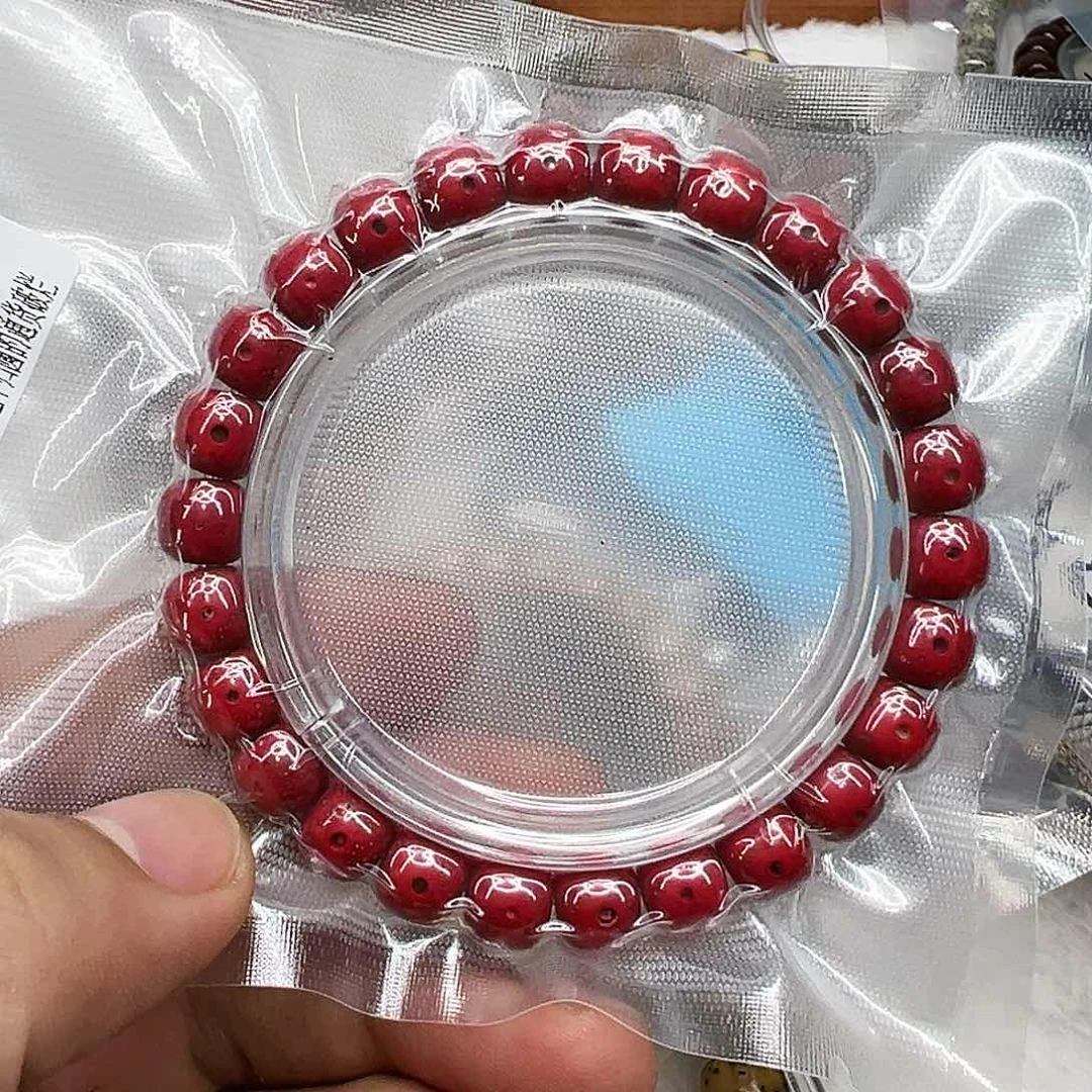 星月菩提手串67灭火红朱供星月菩提单圈98