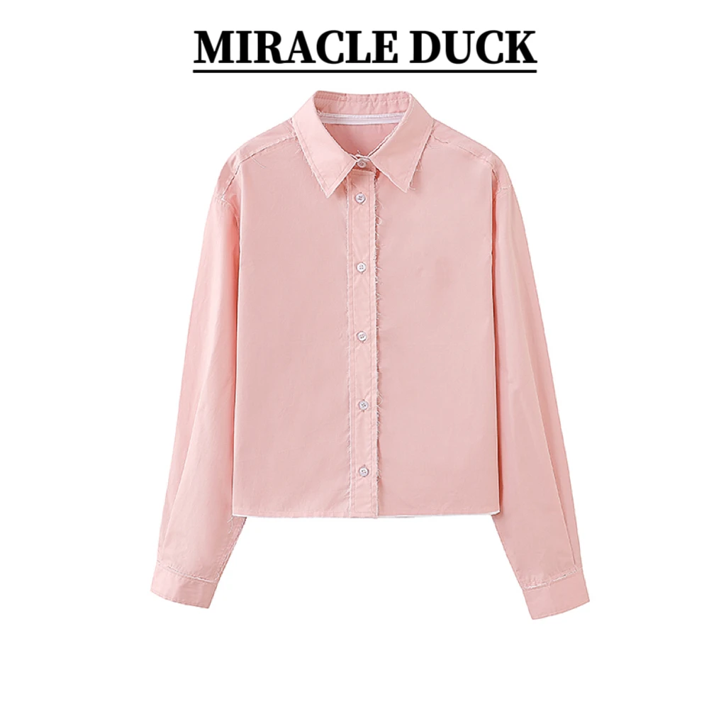 【西域玫瑰】春季成人时尚衬衣手工拉毛柔软休闲长女士袖衬衫C1522