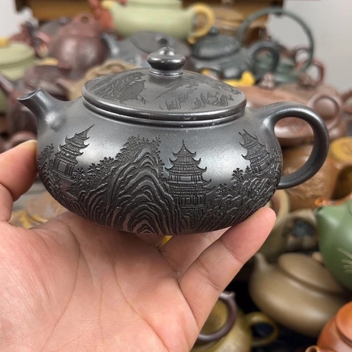 茶壶紫砂紫砂全裂漏水