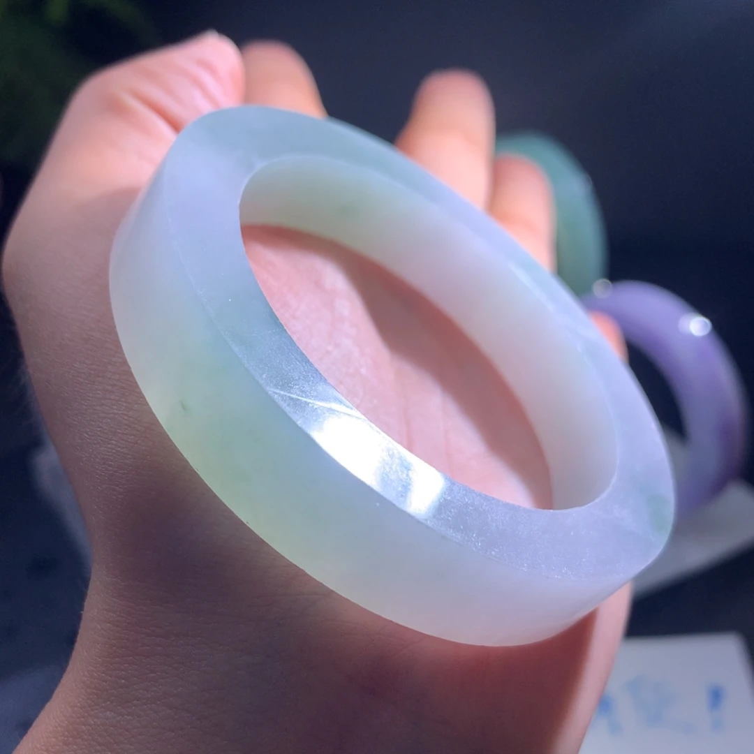 未镶嵌手镯定制翡翠幻彩54-57