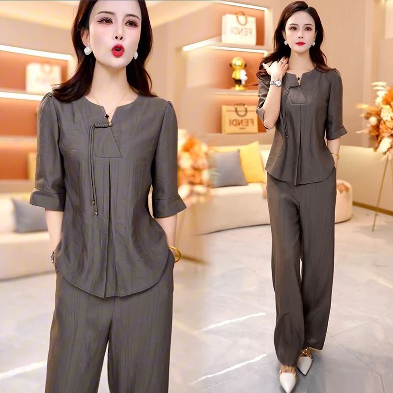 7212时尚气质新款显瘦减龄夏季套装