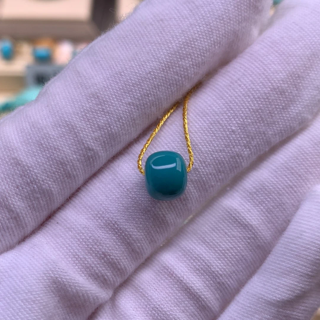 未镶嵌绿松石珠宝奇石8*6.8mm