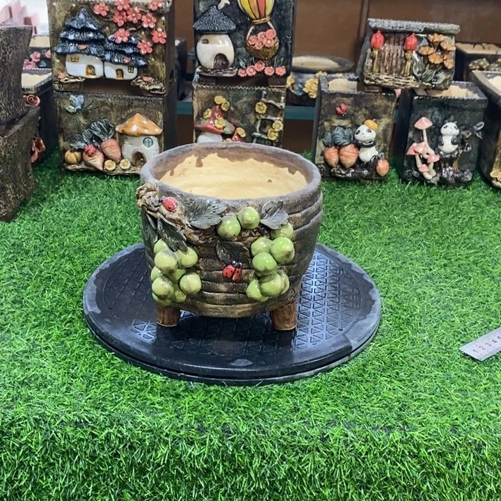 红陶青藤花器多肉花盆