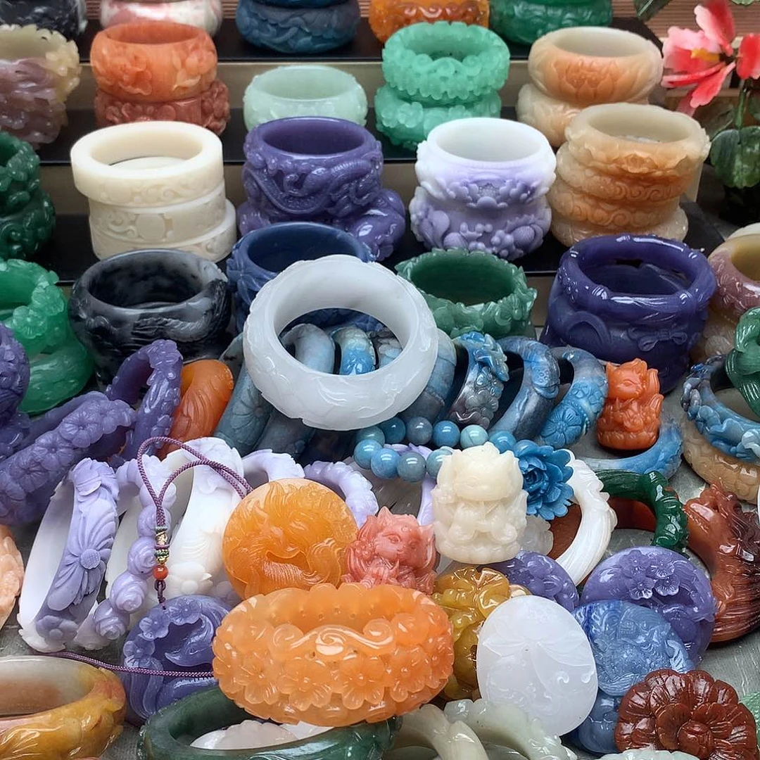 毛衣链未镶嵌石英质玉❤