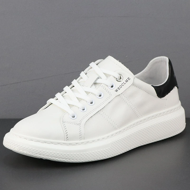 厚底小白鞋男士秋季2025新款潮流透气时尚百搭透气增高板鞋男鞋男