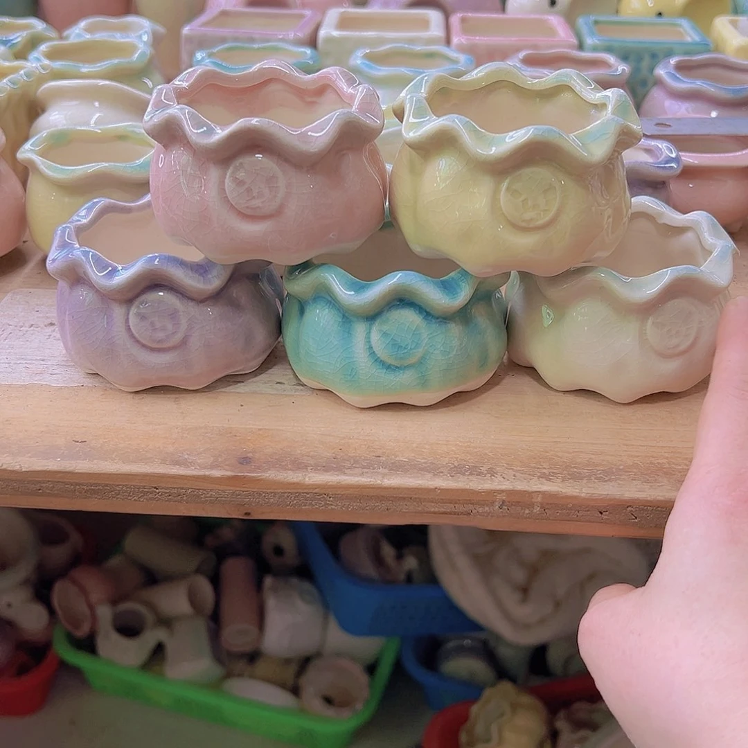 陶瓷花盆当场满12包邮