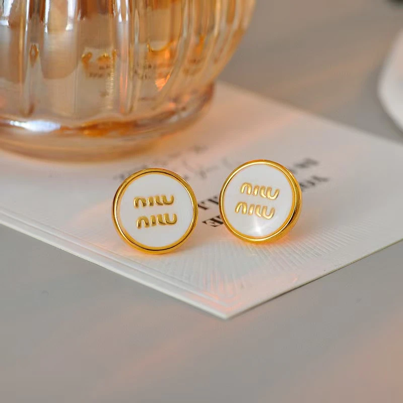 铜合金耳饰 c082---复古时尚轻奢小众气质几何耳钉个性时尚