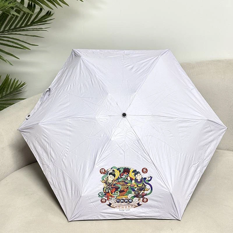 敦煌黑胶手动雨伞