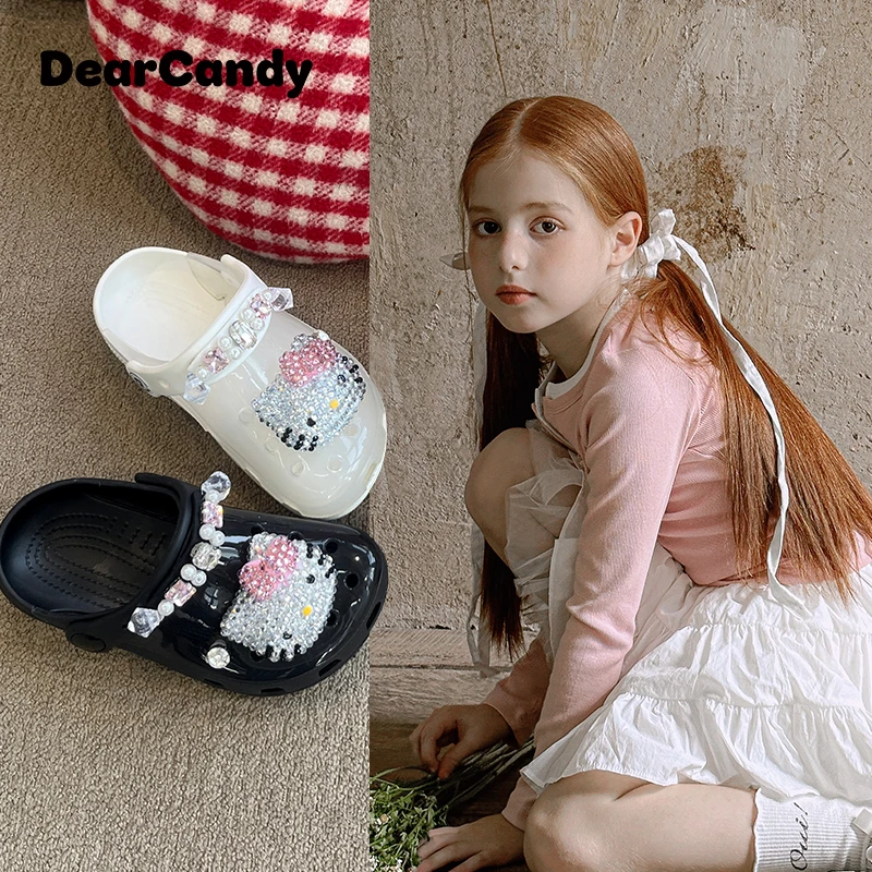 DearCandy夏季新款亲子儿童凉鞋EVA防滑沙滩软底洞洞鞋韩系2103