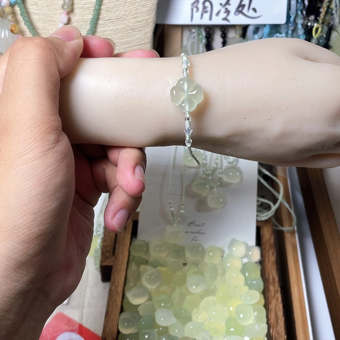 蛇纹石玉合金颈饰