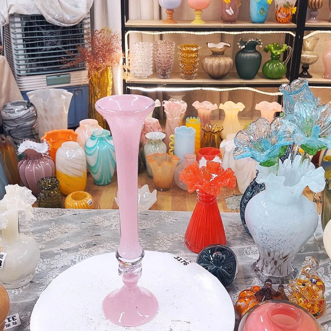 琉璃细瓶家悦花器摆件不完美