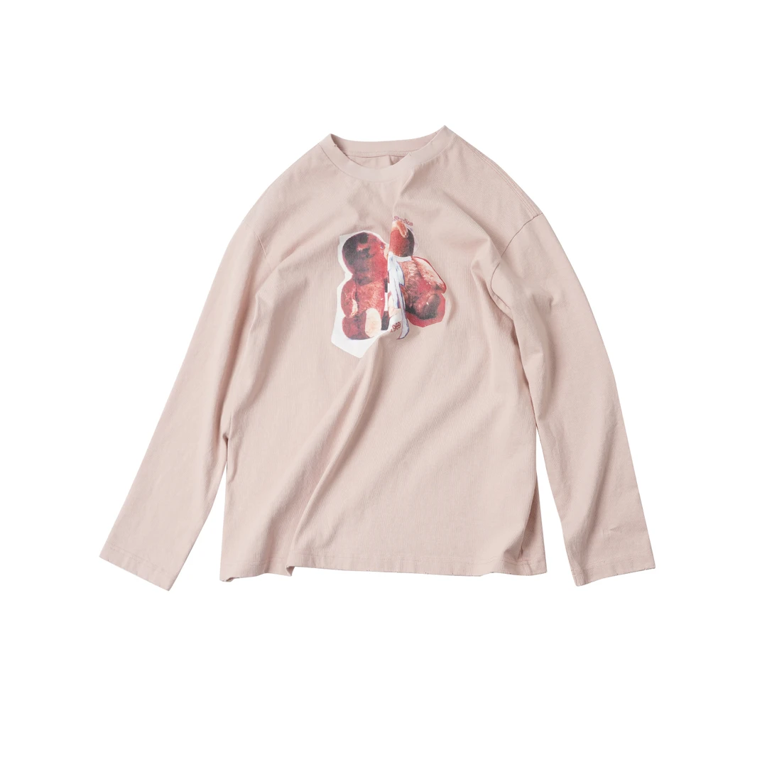 【两只小熊长袖】CXEL58140可爱宽松显白秋季休闲新款百搭T恤