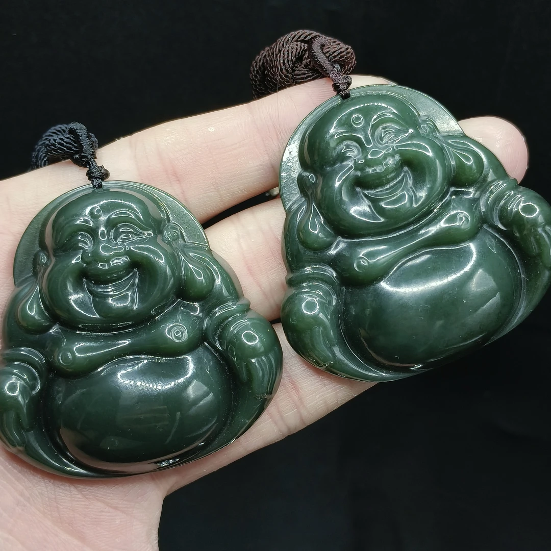 【老涂精选】和田玉佛公吊坠赠绳J1【多样性发其一】约48-47-11mm