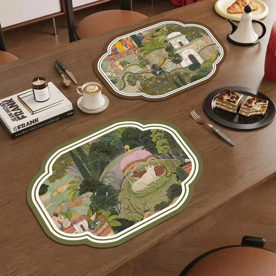 Miss House小屋 法式复古高级感吸水隔热防滑硅藻泥沥水垫餐垫
