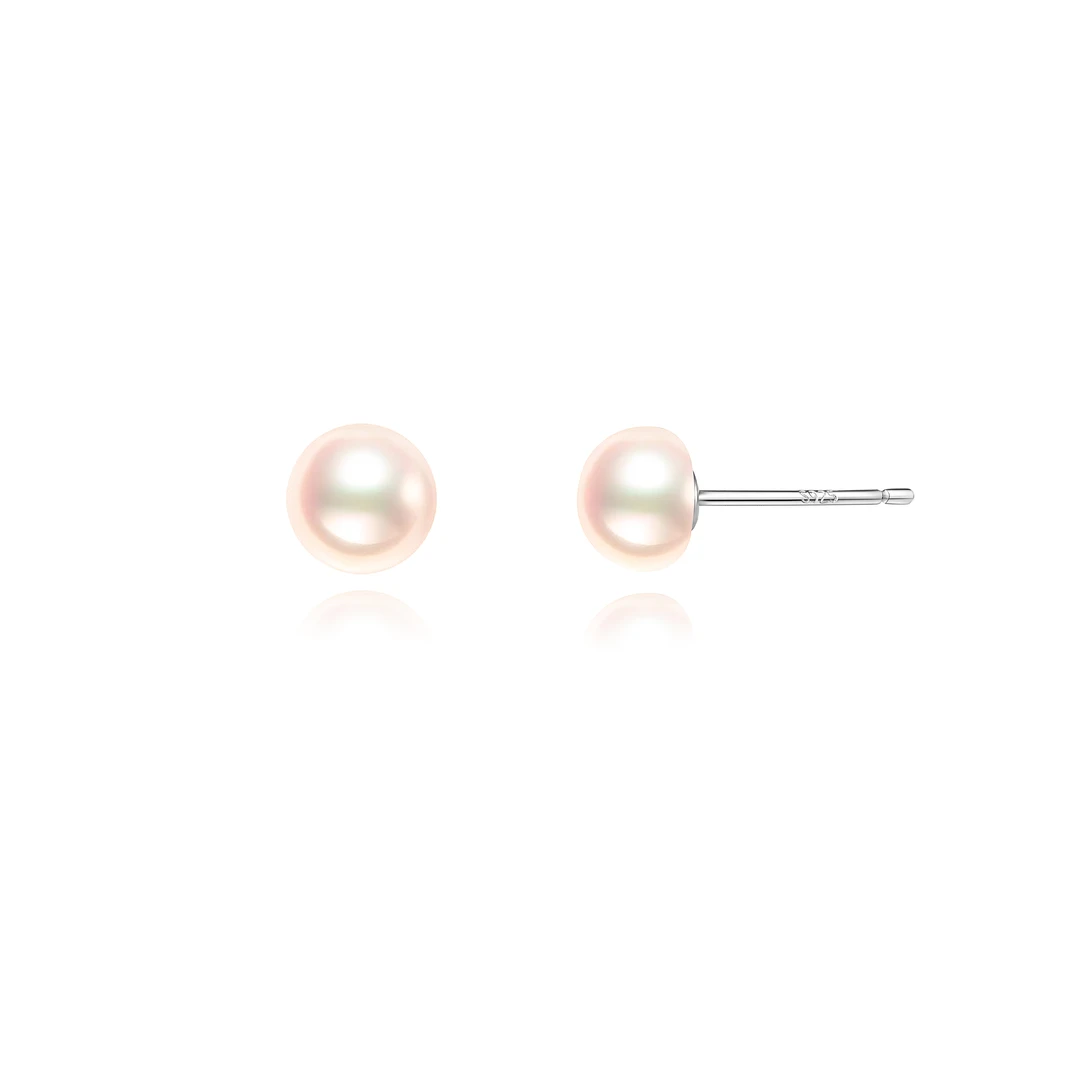 【王公子】淡水珍珠/珍珠耳钉/5-7MM/S925银