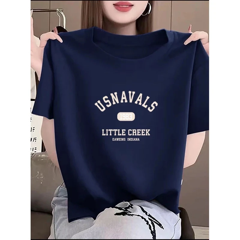 夏季女短袖2025新款正肩圆领简约t恤女半袖休闲时尚百搭洋气上衣