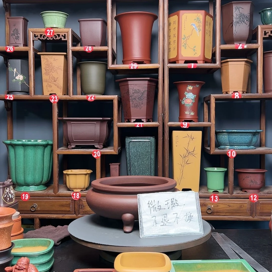 紫砂花盆夏**凉紫砂花盆