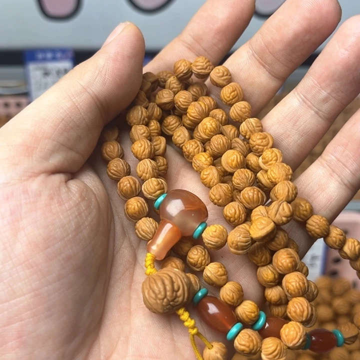 文玩核桃吊坠大*小金豆脖挂120