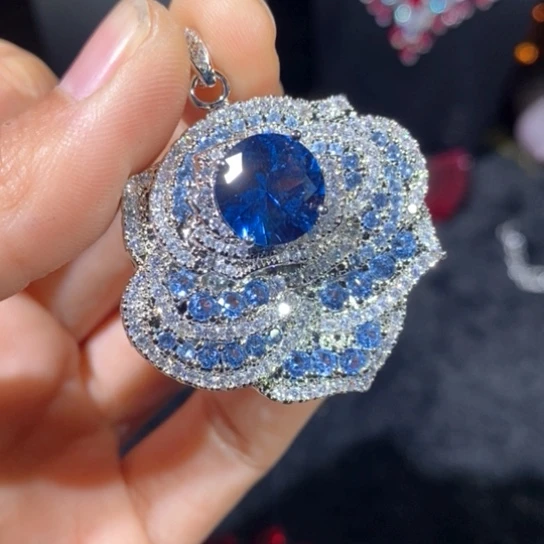 红宝石戒指银S925镶嵌