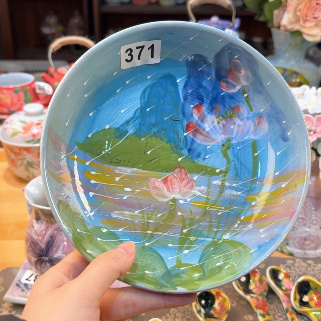 景德镇手绘高温釉下彩陶瓷茶具