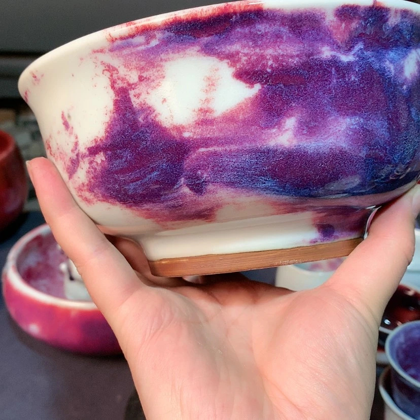 【闪购商品】廖*文钧瓷艺术摆件茶杯工艺品