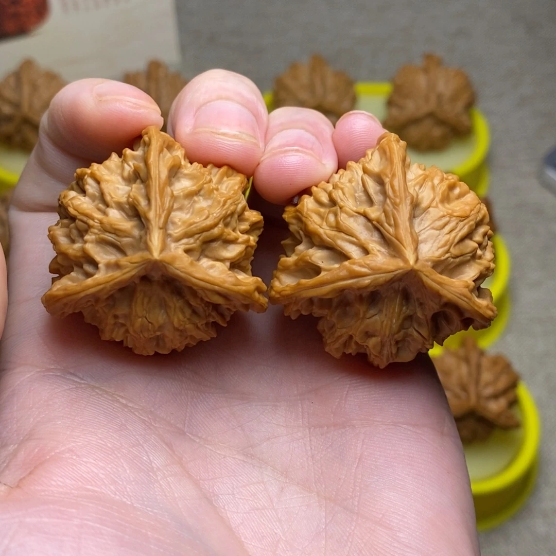 吊坠文玩核桃盘山三棱38微修打底