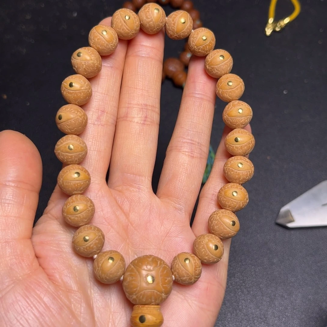 凤眼菩提吊坠11.5mm铜钉精品手串