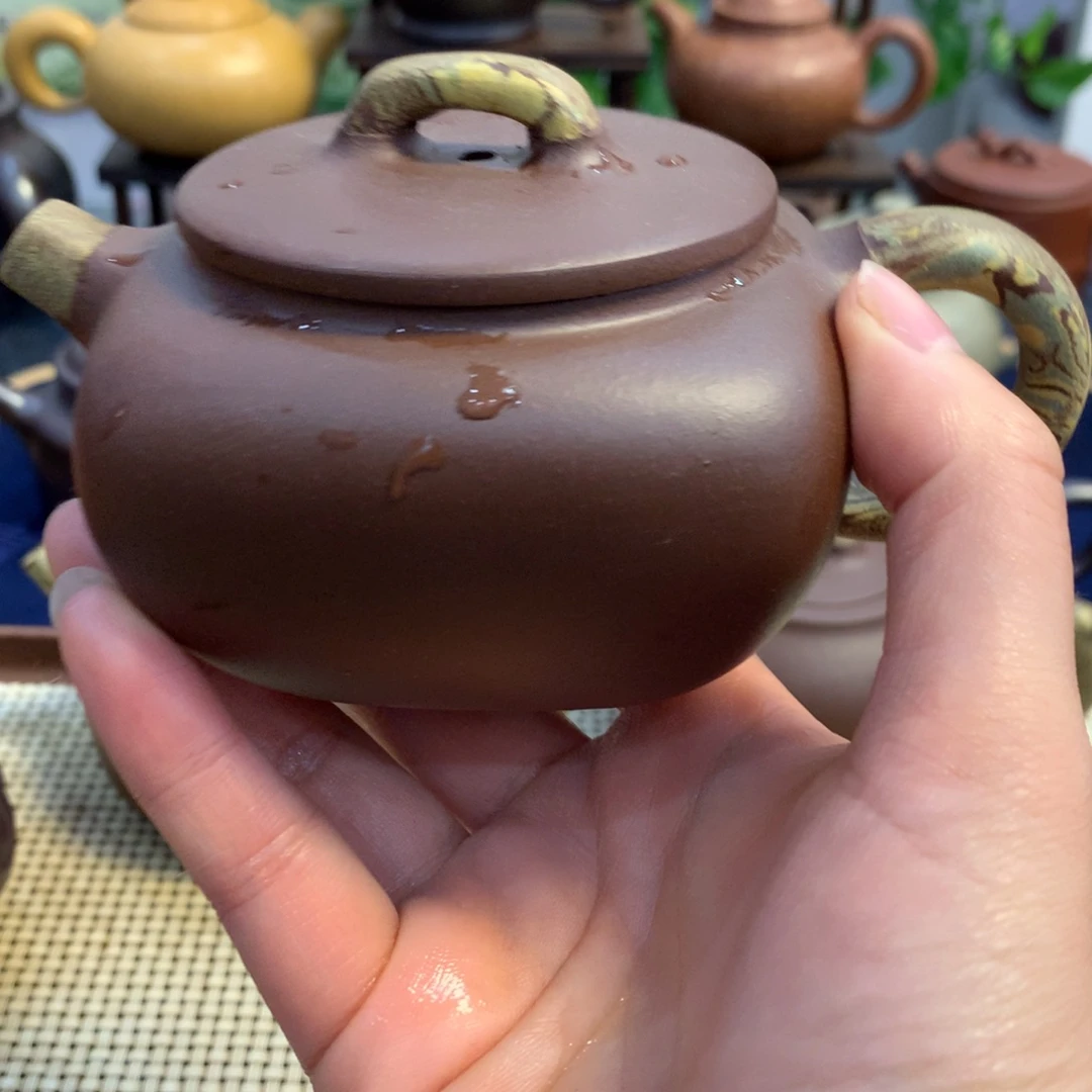 紫砂茶壶宜兴原矿紫泥220cc