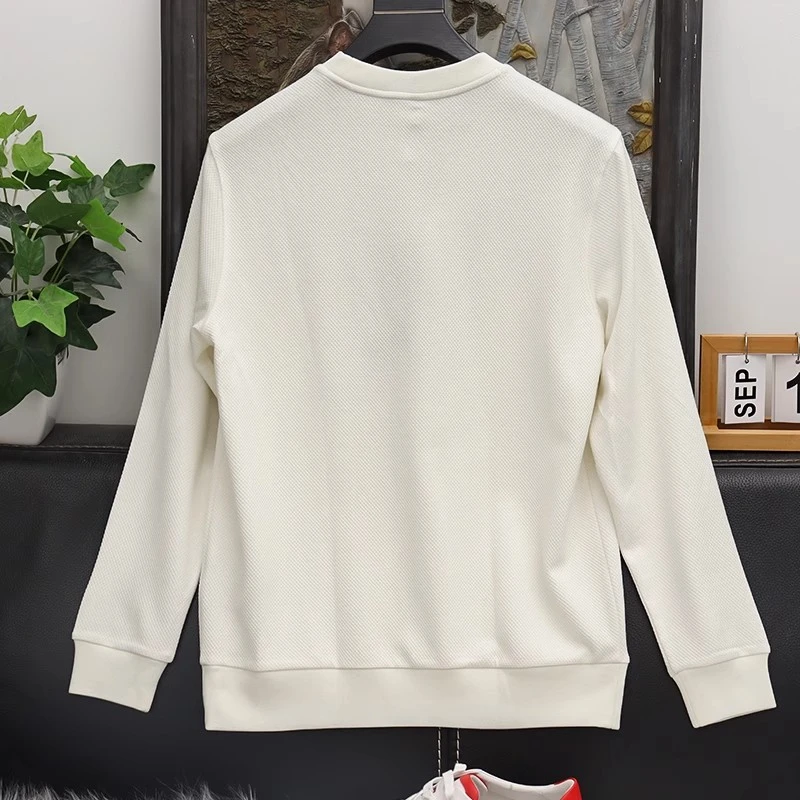 青年男装尾货 春秋修身圆领纯色卫衣2222