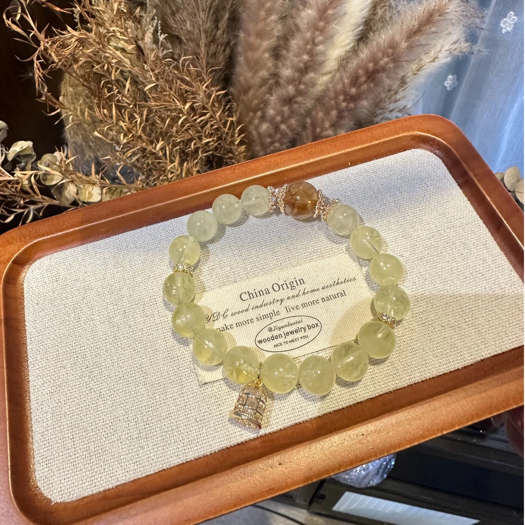 【喜饰原创 律动】10mm柠檬黄阿赛手串 393 颜色微差多样性发一