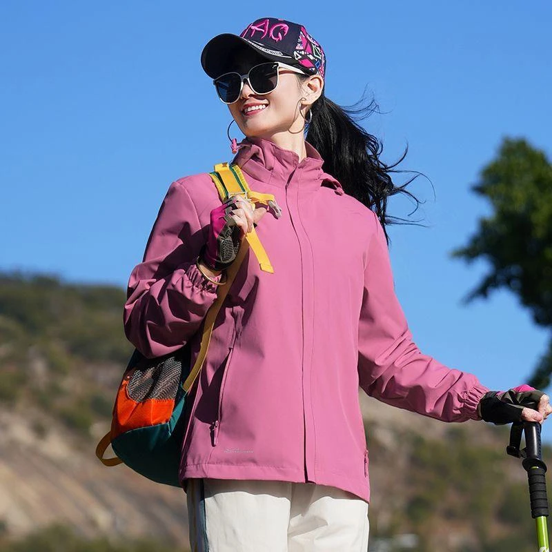 2024户外冲锋衣登山服运动休闲徒步防风防水春秋季外套透气连2025