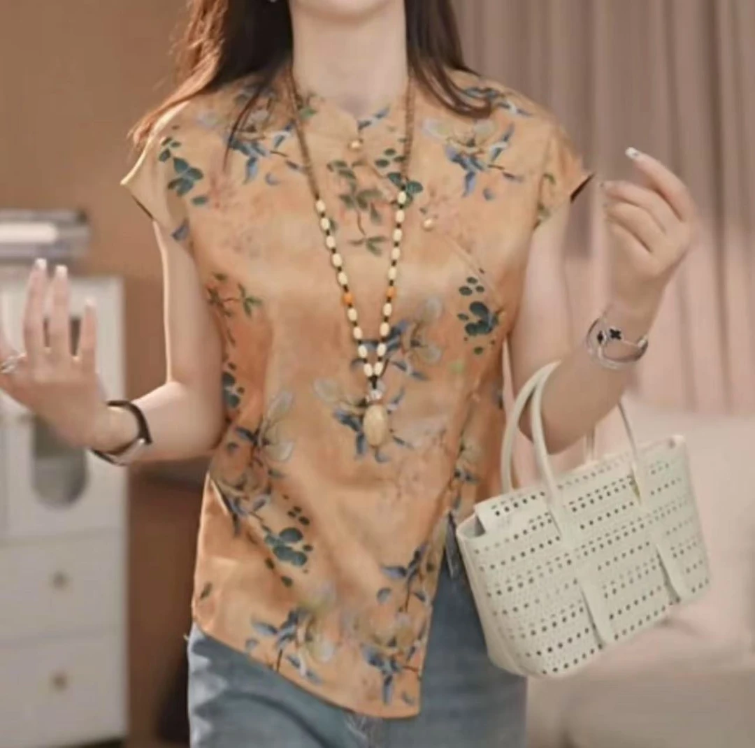 【苏州烟雨】新中式新款上衣洋气衣服女千金清冷感贵系衬衫