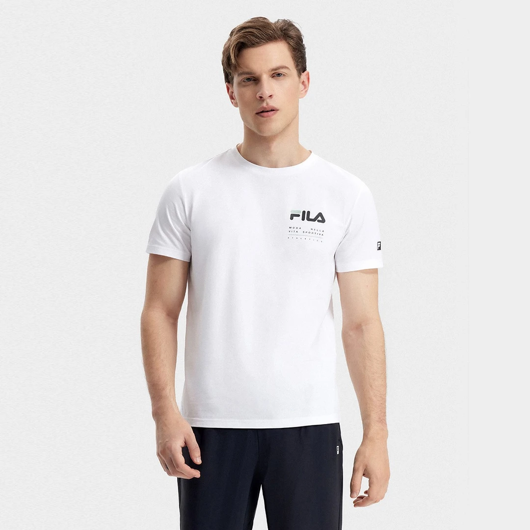 Fila/斐乐男【高透气速干】短袖夏季圆领运动休闲T恤A61M521108A