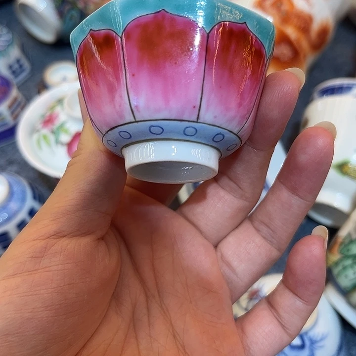 手绘茶杯陶瓷工艺品
