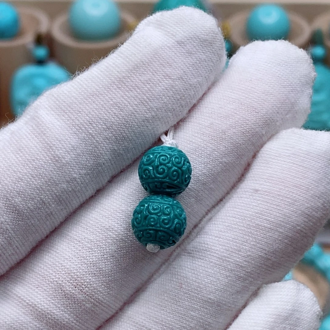 绿松石未镶嵌珠宝奇石8.5mm