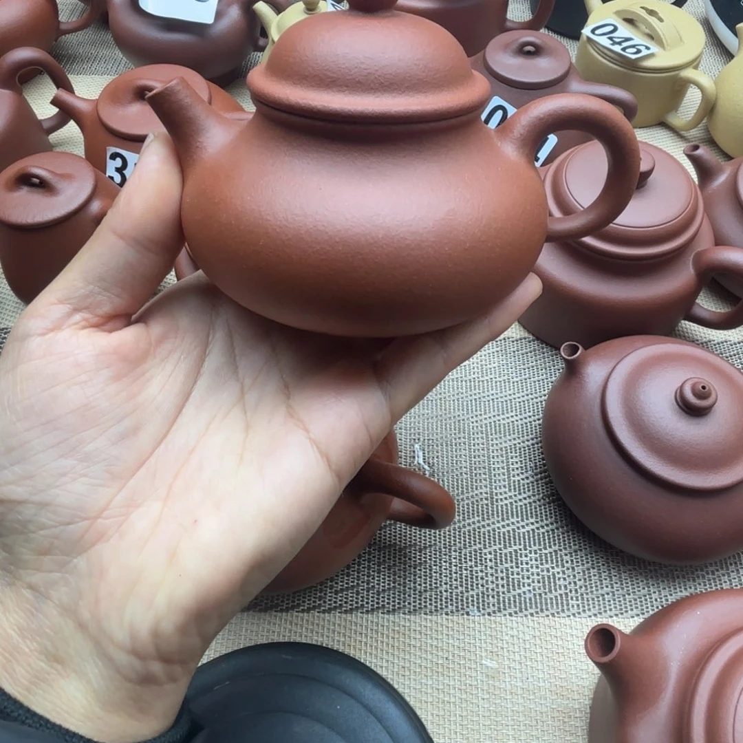 紫砂茶壶红降坡容天170cc