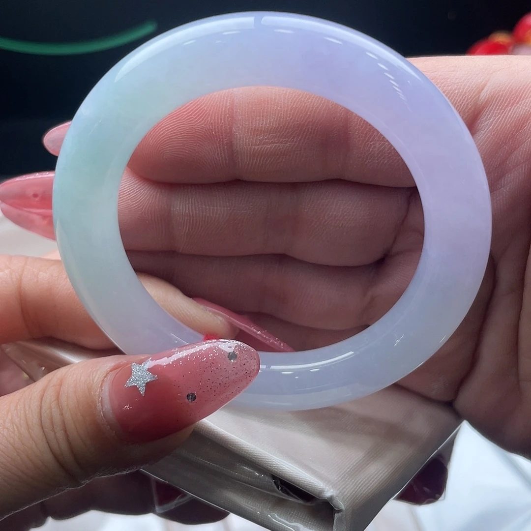 翡翠未镶嵌手镯52圆条