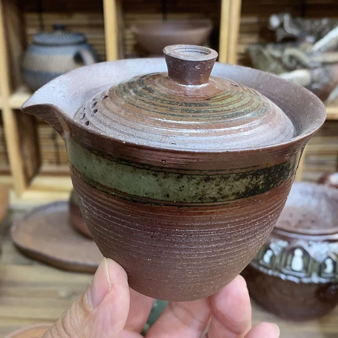 粗陶志野柴柴茶器
