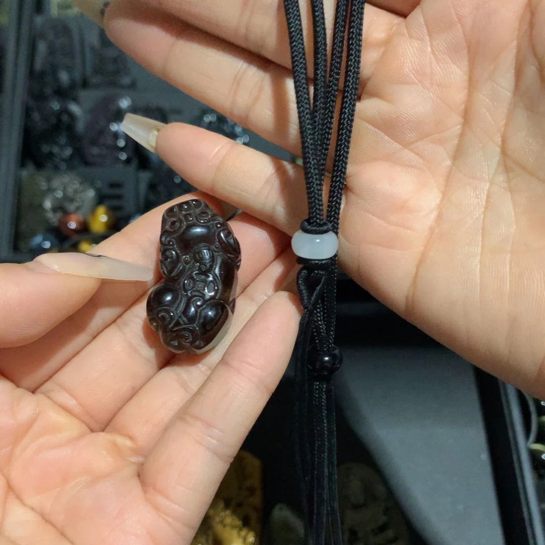 黑曜岩未镶嵌吊坠(赠链)想****。