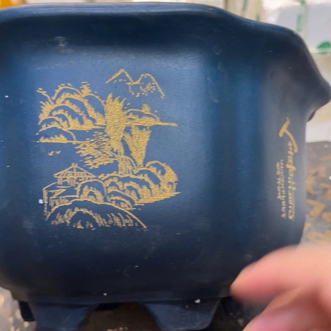 紫砂花盆口径27高度15