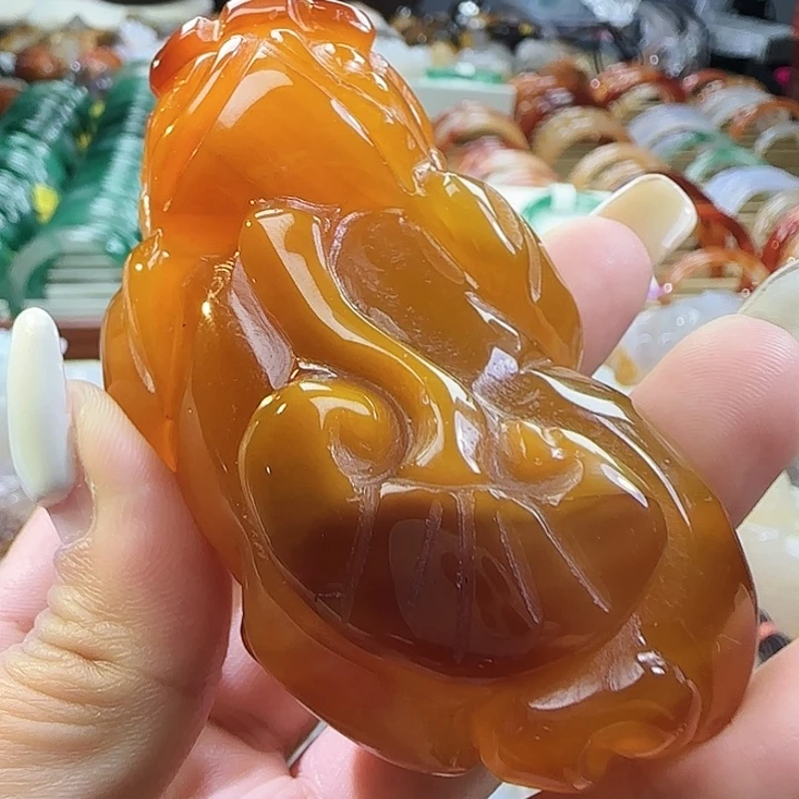 玛瑙/玉髓合金手把件