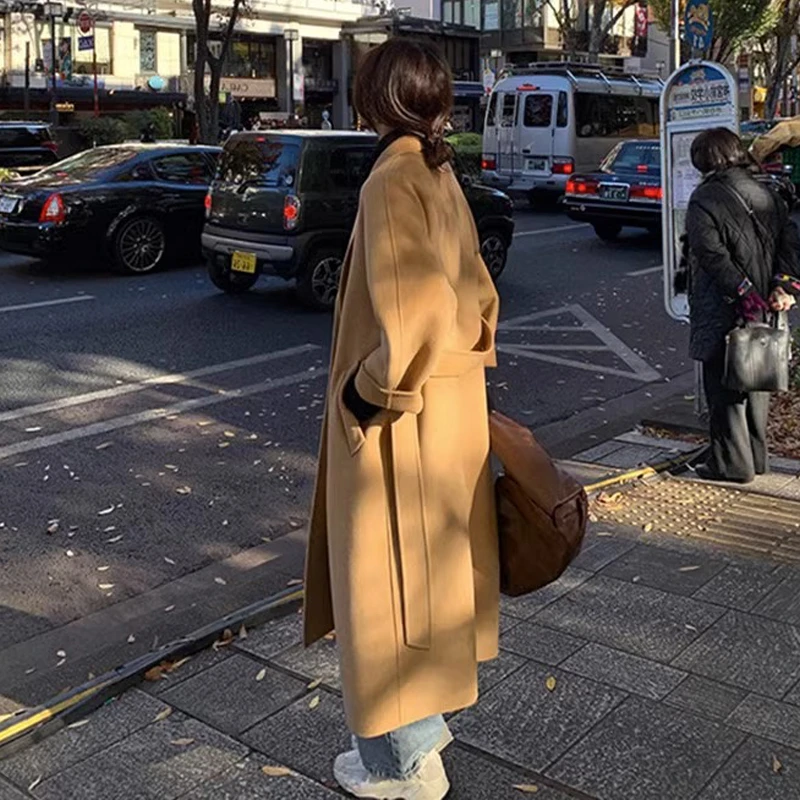 赫本风西装大衣中长款高级感小个子毛呢外套