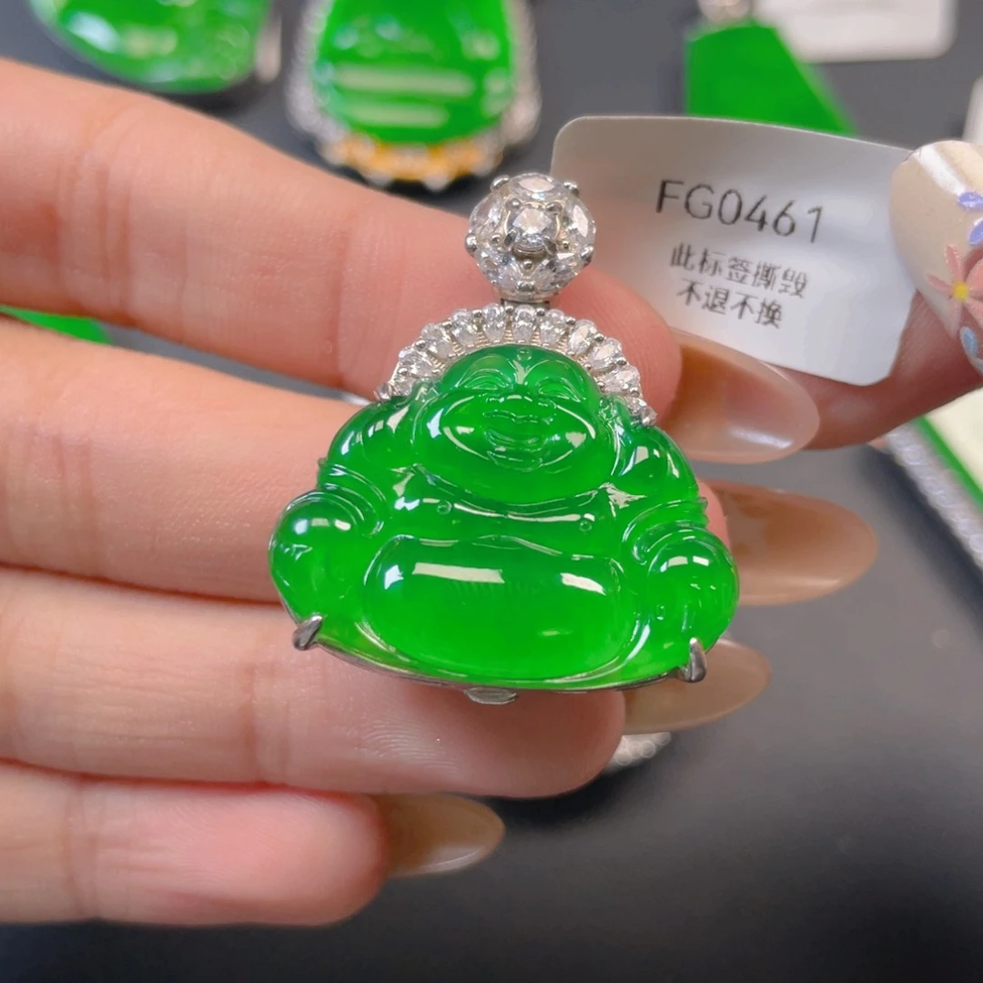 【闪购商品】颈饰银S925镶嵌翡翠翡翠