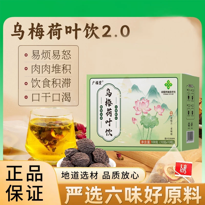 乌梅汤2.0升级乌梅荷叶饮茶包酸梅汤养生茶官方正品