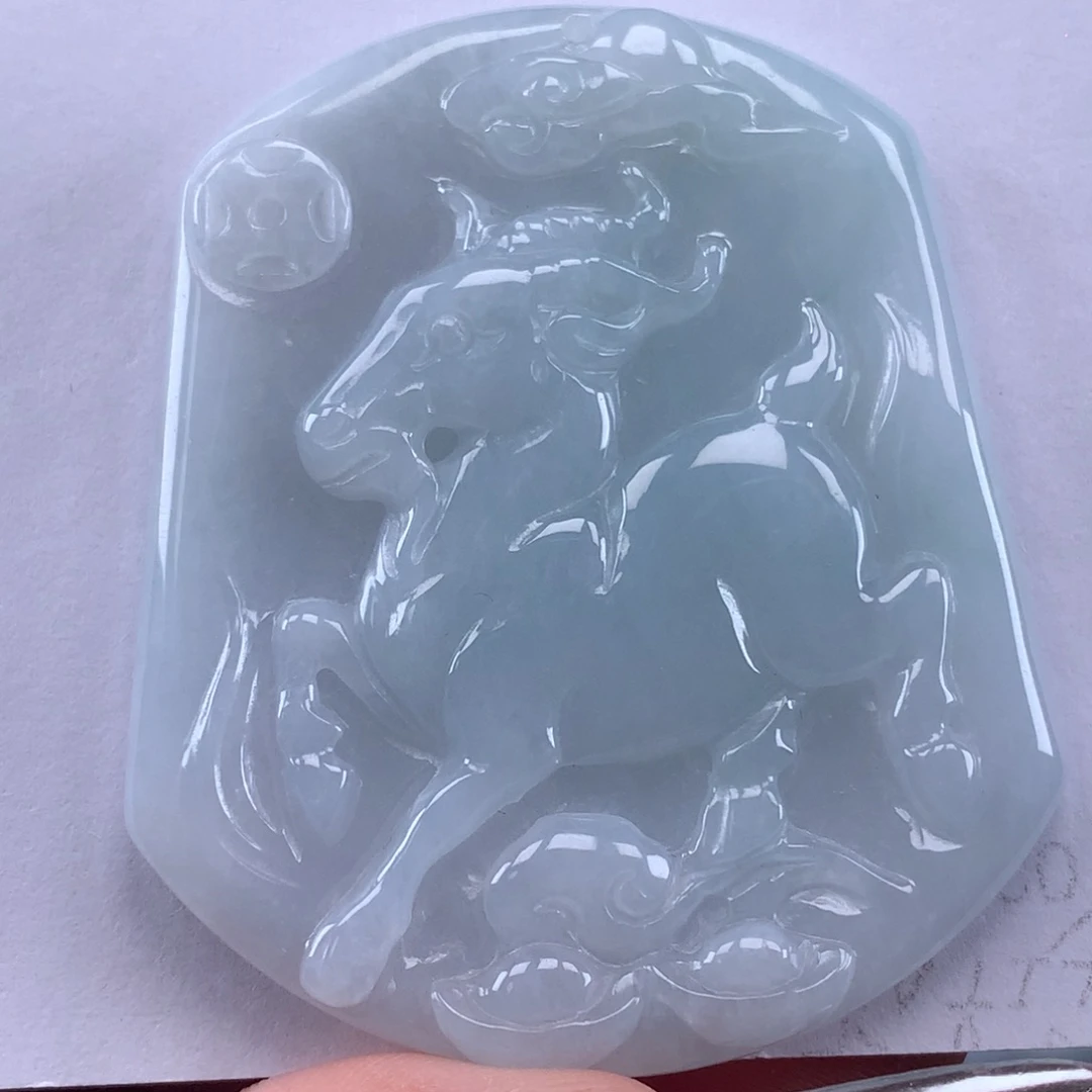 翡翠未镶嵌颈饰生肖羊
