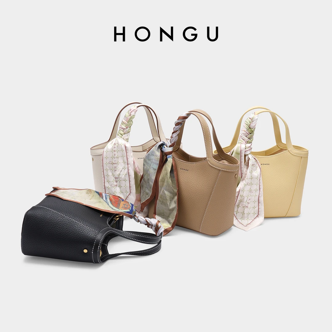 菜篮形单根蝴蝶结通用横款手提包女士轻奢失序混搭风