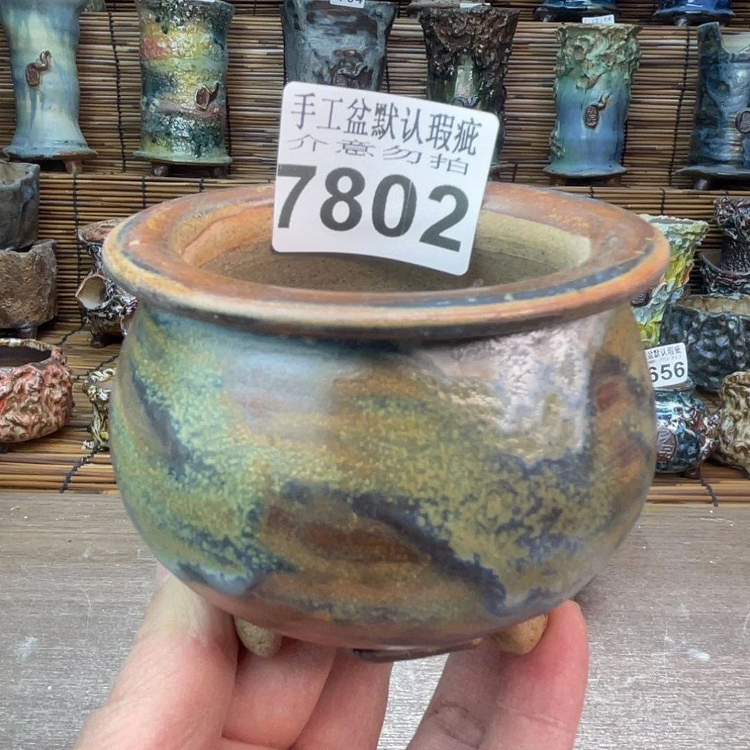 手工花盆默认瑕疵完美者勿拍